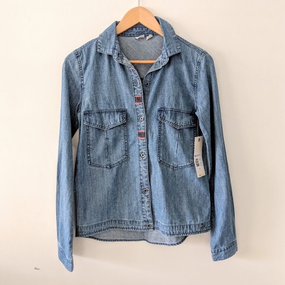 NWT Roxy Fairview Denim Shirt - Picture 1 of 5